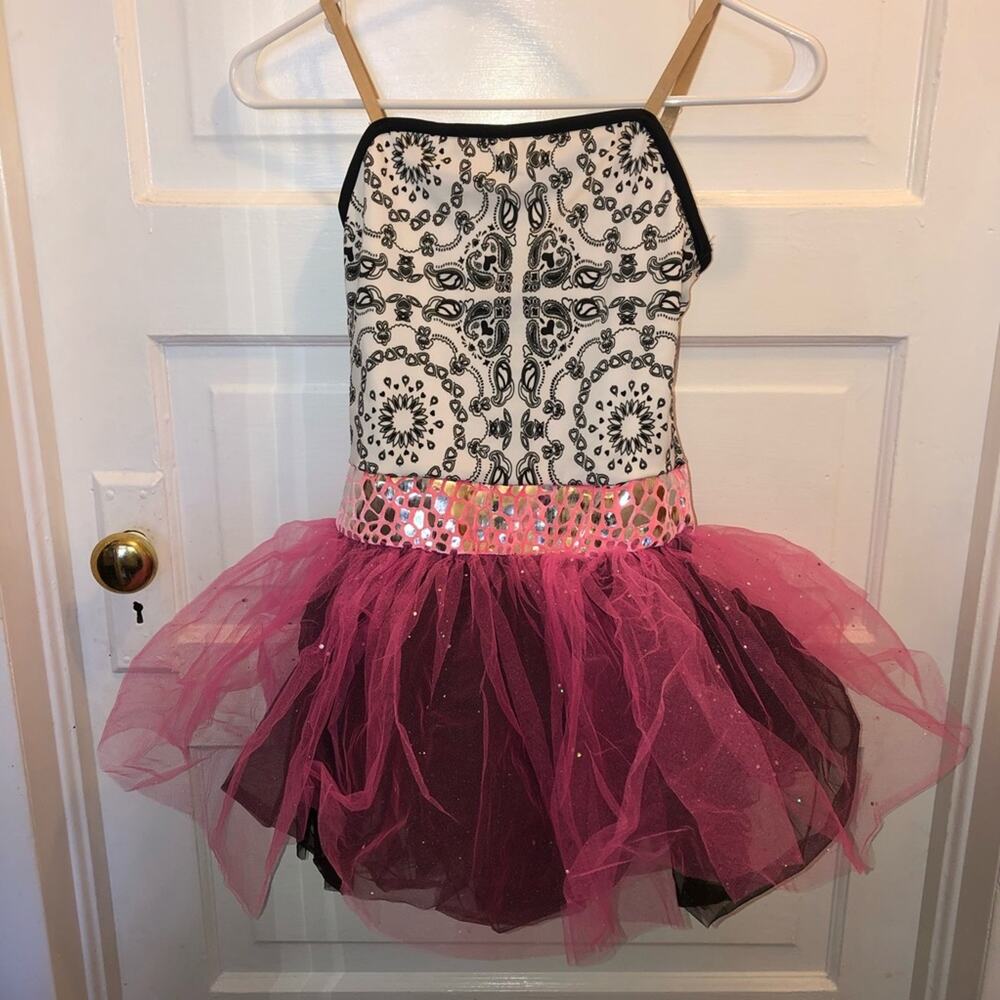 Weissman Girls’ Dance Ballerina Costume Black White Pink Size MC 10/12